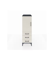 Kronos Dolap 2 Raflı 3 Çekmeceli Tek Kapaklı 44x59x134 Antrasit-Aytaşı
