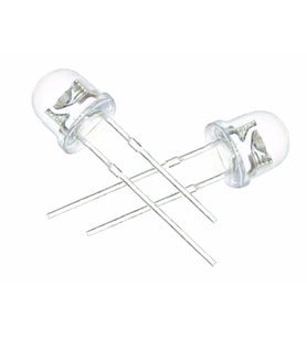 Led 4.8mm Mantar Şeffaf Kırmızı (10 Adet)