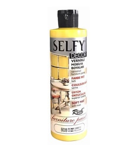 RİCH SLF-240-808 SELFY DECOR VERNİKLİ AKRİLİK BOYA 240cc.ROMA SARISI