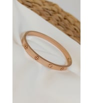 Unisex Rose Gold Renk Paslanmaz Çelik Kartier Kelepçe Bileklik Günlük Kullanımına Uygundur Kombinelerinizi Tamamlayın Aksesuar Bijuteri Hediyelik Ürün Sevgililer Günü Özel Ürünü