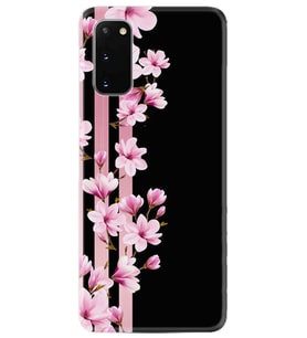 Samsung A02S A03S A10 A12 A13 A21S A22 Kılıf Desenli Silikon Pink Flowers 3 1393