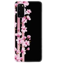 Samsung A02S A03S A10 A12 A13 A21S A22 Kılıf Desenli Silikon Pink Flowers 3 1393