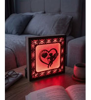Aşkın Işığı: Cupid Temalı Dekoratif Led Gece Lambası (Kırmızı)