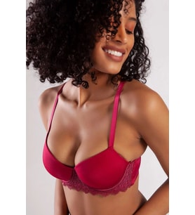 Giyim Garland Big Size Plunge Bra, Şarap Rengi Konforlu Ve Şık Sütyen