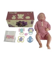 Kutulu 43 cm Aksesuarlı Gerçekçi Bebek Et Bebek KNG-902-2A