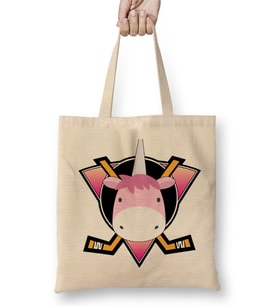 Unicorn Mighty Ducks Logo Mix Bez Çanta Uzun Saplı