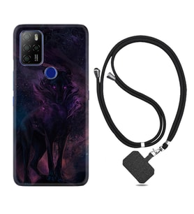 Omix X300 X500 X400 X600 X700 Kılıf Boyun Askılı Silikon Black Purple Wolf 1791