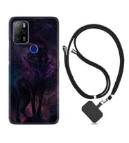 Omix X300 X500 X400 X600 X700 Kılıf Boyun Askılı Silikon Black Purple Wolf 1791