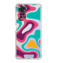 Xiaomi Redmi Note 11 Kamera ve Köşe Korumalı  Antishock Kapak Renkli Desen Tasarımlı Şeffaf Kılıf