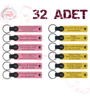 Pembe & Sarı, 32’li Set, İsim ve Tarihli Deri Hediyelik, Satranç Turnuvası Katılımcılarına Sürpriz