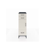 Kronos Dolap 2 Raflı 3 Çekmeceli Tek Kapaklı 44x59x134 Antrasit-Aytaşı