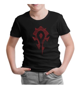 World of Warcraft - Orc Siyah Çocuk Tshirt