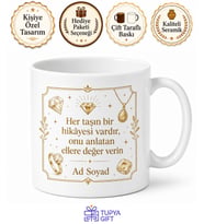 Kuyumcuya Hediye Altın Sarısı Işıltılı Özel Tasarım Kupa Bardak