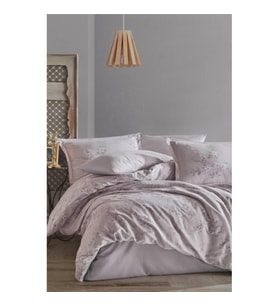 Clasy Saten Çift Kişilik Nevresim Takımı Silva V1 Taş