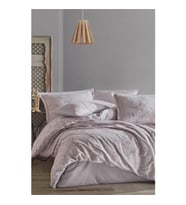 Clasy Saten Çift Kişilik Nevresim Takımı Silva V1 Taş