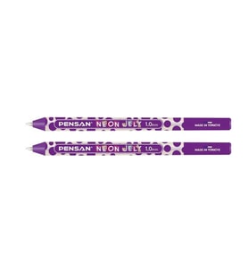 Pensan Jel Kalem Jely Neon Violet Jel Tükenmez Kalem (12 Li Paket)