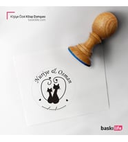 Kişiye Özel Kitap Damgası Kitap Mührü Kaşe Kitap Mühür Özel Damga 193