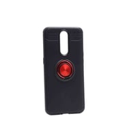 Oppo RX17 Pro Uyumlu Kılıf Zore Ravel Silikon Kapak (Siyah-Kırmızı)