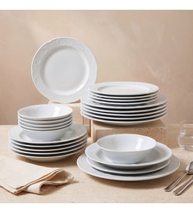 GÜRAL PORSELEN Safir 24 Parça 6 Kişilik Porselen Yemek Takımı