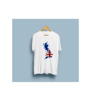 Oversize England / İngiltere Haritası tasarım unisex T-shirt (Beyaz)