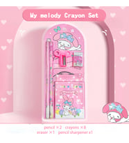 Sanrio My Melody Cinnamoroll Kuromi Kırtasiye Seti 12 Parça My Melody Kırtasiye Seti