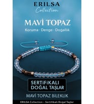 Sertifikalı Terahertz Mavi Topaz Doğal Taş Bileklik İnce Model – Zarif ve Şık Tasarım (Çok Renkli)