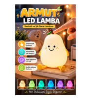 Dekoratif Armut LED Lamba Renk Değiştiren Şarjlı Kablosuz Gece Lambası