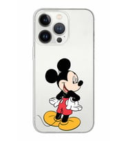 Apple iPhone 13 Pro Uyumlu Kapak Mickey Mouse Tasarımlı Şeffaf Silikon Kılıf