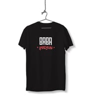 Baba Yorgun Yazılı Unisex Siyah Sıfır Yaka Tişört