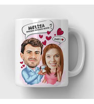 Kişiye Özel Benimle Evlen Karikatürlü Kupa Bardak