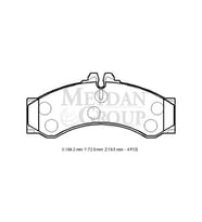 MERCEDES SPRINTER- 00/07; ARKA FREN BALATASI (KABLOSUZ)(DİSK)(164,2X72X19,5) (BRAMAX) A0044201520