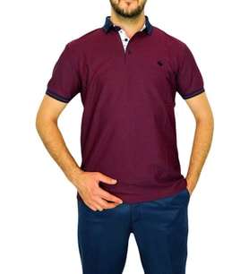 NAYKI ERKEK POLO YAKA JAKARLI T-SIHIRT 19068 (Bordo)