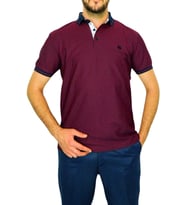 NAYKI ERKEK POLO YAKA JAKARLI T-SIHIRT 19068 (Bordo)