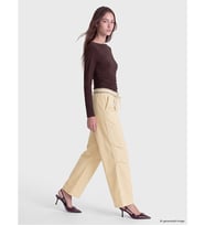 LCW Modest Yeşil Nakışlı Geniş Paça Kadın Pantolon