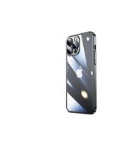 Apple iPhone 13 Pro Uyumlu Kılıf Sert PC Renkli Çerçeveli Zore Riksos Kapak (Siyah)