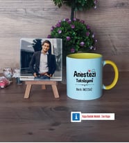 Anestezi Teknisyeni Fotoğraflı Dekoratif Taş, Kupa Bardak Beyaz Hediye (Model 7)