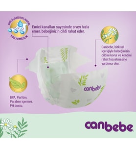 Canbebe Bebek Bezi 7 Beden (17+ kg) 52 Adet