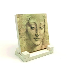 Baş Etüdü (Leonardo Da Vinci)Baskılı Doğaltaş Masaüstlük