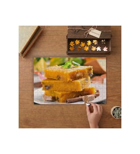 Balkabağı Tatlısı - Güzel Yiyecekler Tasarımı 240 parça Ahşap Puzzle Ahşap Kutuda MP03157