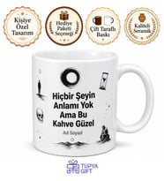 Nihilist Arkadaşa Esprili Karanlık Kupa Hiçbir Şeyin Anlamı Yok Hediye Bardak