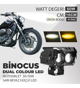 Binocus Çift Renkli Universal Motosiklet Sis Farı Mini Spot Lens Led Far