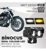 Binocus Çift Renkli Universal Motosiklet Sis Farı Mini Spot Lens Led Far