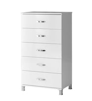 Buket Yüksek 5 Çekmeceli Şifonyer 73x45x125 Demonte  (Beyaz)