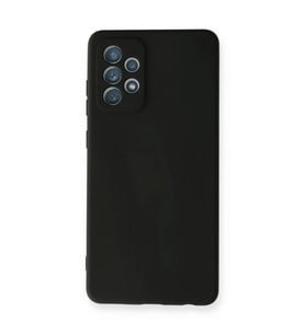Samsung Galaxy A72 Kılıf Nano içi Kadife Silikon - Siyah