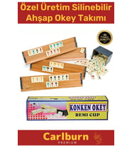 Premium Antibakteriyel Kir Tutmayan Çizilmeye Dayanıklı Silinebilir Konken Ahşap Okey Takımı