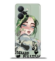 Vivo Y36 Kapak HD Renkli Dizayn Silikon Kılıf - Billie Eilish