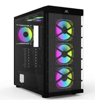 POWERBOOST PB-GR222BB 7-RGB FANLI GAMING MID-TOWER PC KASASI