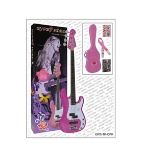VALENCIA GRB1KCPK BASS GİTAR GYPSY ROSE SET PEMBE