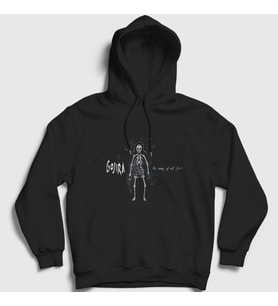 Presmono Unisex Siyah Flesh Gojira Kapüşonlu Sweatshirt 291950tt