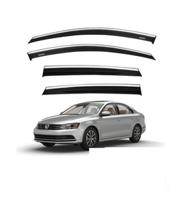 vw jetta 2011.2019 uyumlu 4.lü kromlu cam rüzgarlığı
